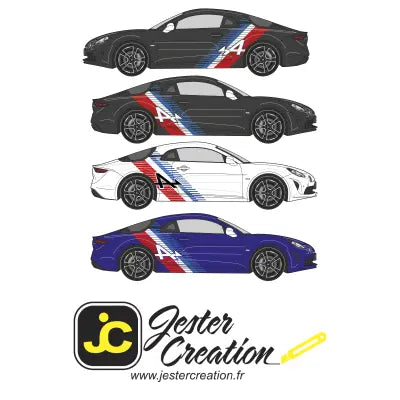 Kit Vinyle Découpe ALPINE TRICOLOR FlexOAuto