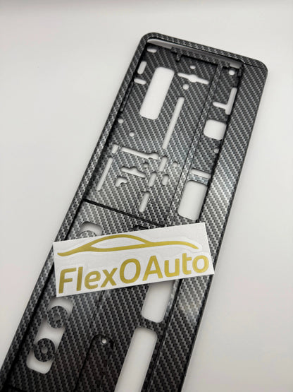 Support de plaque d’immatriculation – Noir Brillant ou Effet Carbone x2 FlexOAuto