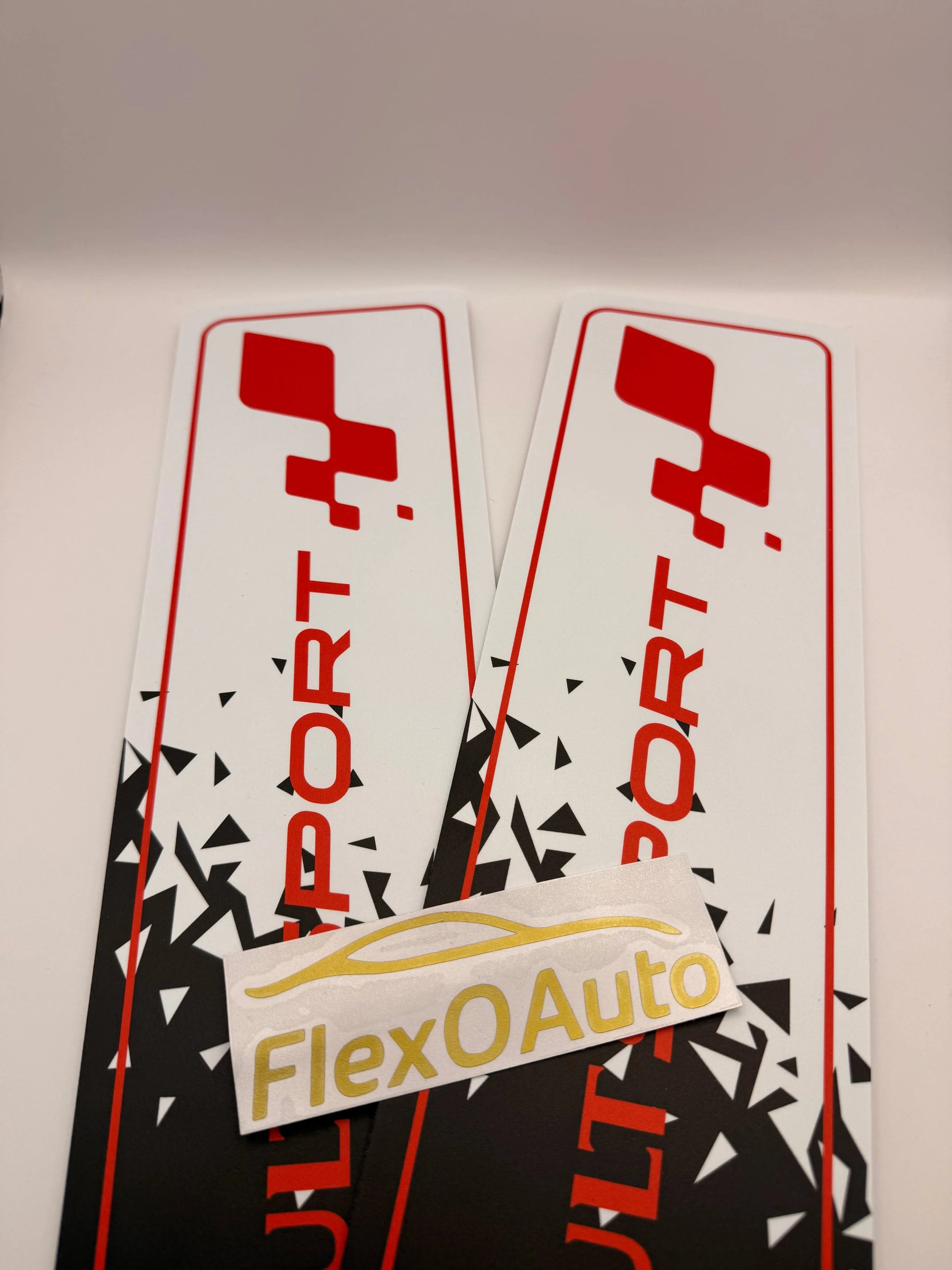 Cache-plaque Renault Sport Rouge & Noir | Édition Racing FlexOauto FlexOAuto