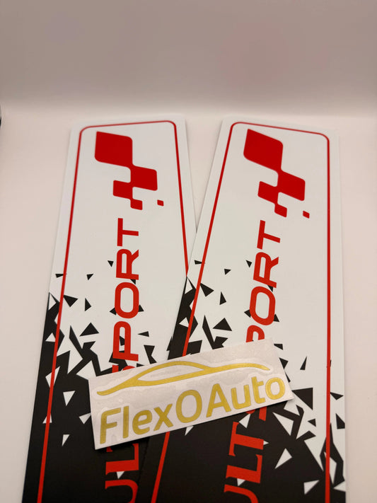 Cache-plaque Renault Sport Rouge & Noir | Édition Racing FlexOauto FlexOAuto