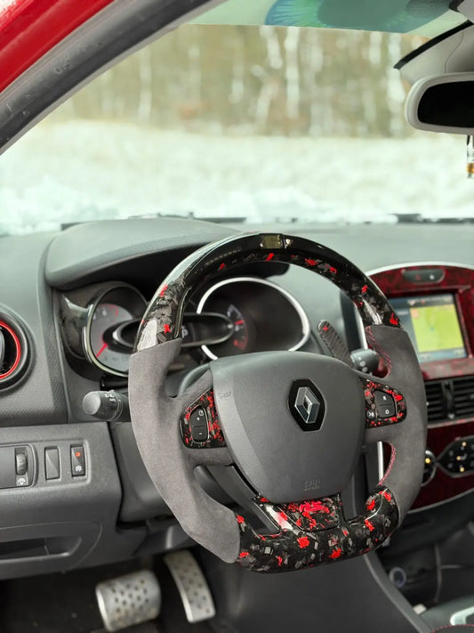 Volant carbone Clio 4 Rs shiftlight FlexOAuto