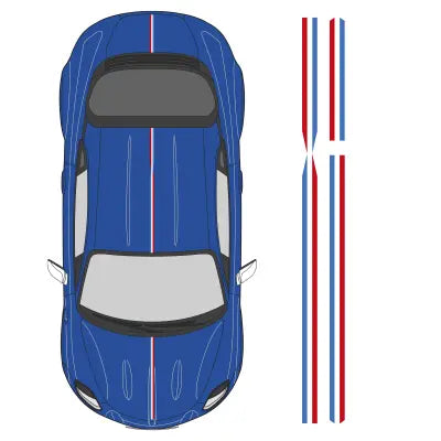 Stickers Alpine – France (Capot + Toit + Arrière) FlexOAuto