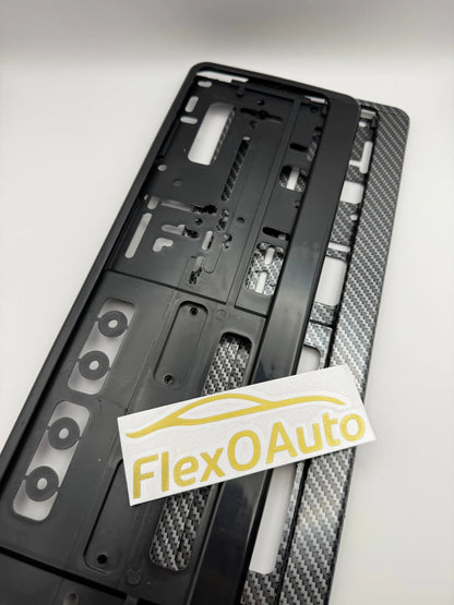 Support de plaque d’immatriculation – Noir Brillant ou Effet Carbone x2 FlexOAuto