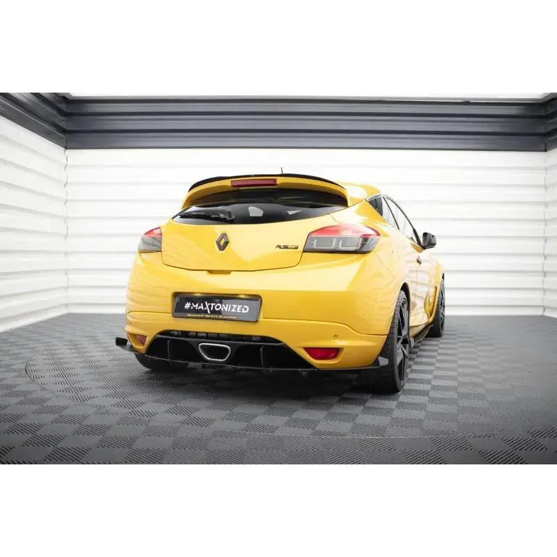 Maxton - DIFFUSEUR ARRIERE RENAULT MEGANE MK3 RS NOIR BRILLANT FlexOAuto