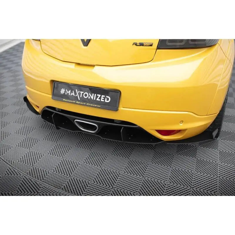 Maxton - DIFFUSEUR ARRIERE RENAULT MEGANE MK3 RS NOIR BRILLANT FlexOAuto