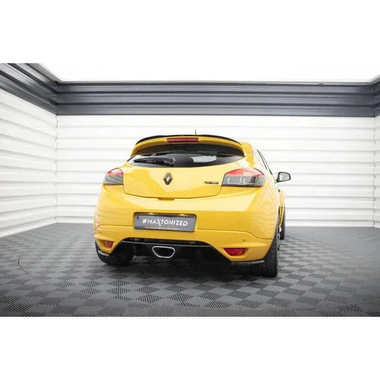Maxton - LAME DU PARE CHOCS ARRIERE RENAULT MEGANE 3 RS Noir Brillant FlexOAuto
