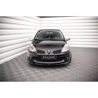 Maxton - LAME DU PARE-CHOCS AVANT RENAULT CLIO MK3 RS Noir Brillant FlexOAuto