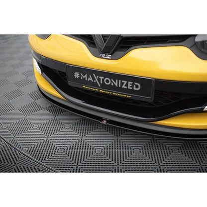 Maxton - LAME DU PARE CHOCS AVANT RENAULT MEGANE 3 RS v.1 Noir Brillant FlexOAuto