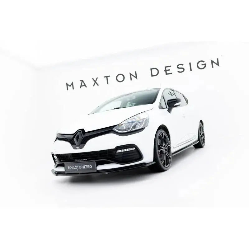 Maxton - Lame Pare-Chocs Avant Renault Clio Mk4 Rs Noir Brillant FlexOAuto