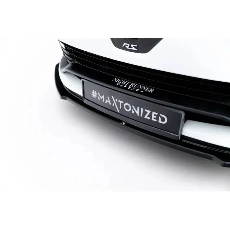 Maxton - Lame Pare-Chocs Avant Renault Clio Mk4 Rs Noir Brillant FlexOAuto