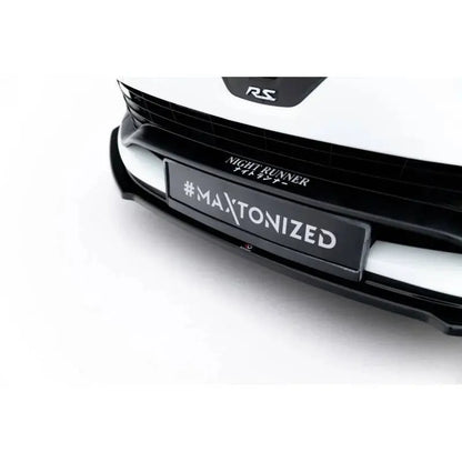 Maxton - Lame Pare-Chocs Avant Renault Clio Mk4 Rs Noir Brillant FlexOAuto