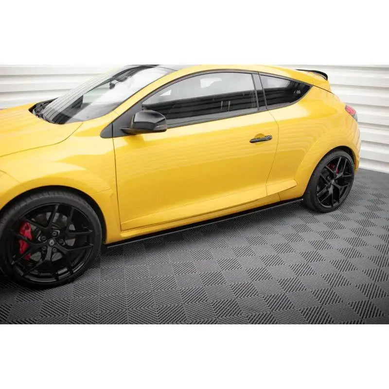 Maxton - RAJOUTS DES BAS DE CAISSE POUR RENAULT MEGANE 3 RS Noir Brillant FlexOAuto