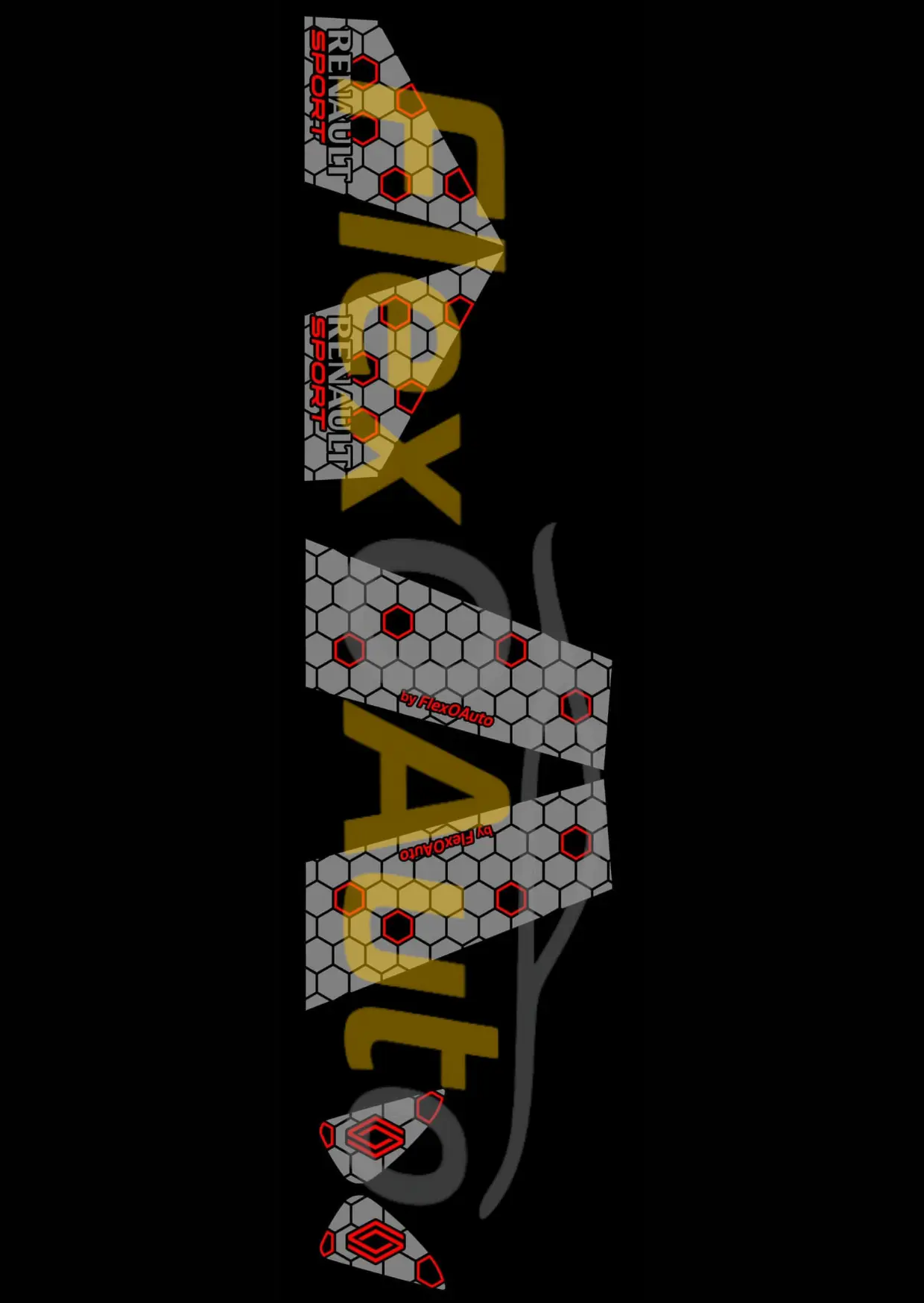 Kit déco custodes & montants de porte Renault Sport Clio 4 RS – FlexOauto - FlexOAuto